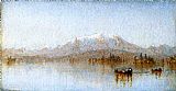 Sanford Robinson Gifford Mount Katahdin from Lake Millinocket painting